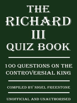 cover image of The Richard III Quiz Book